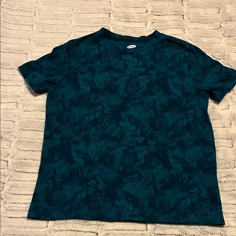 Old Navy Kids Dark Teal Patterned Tee